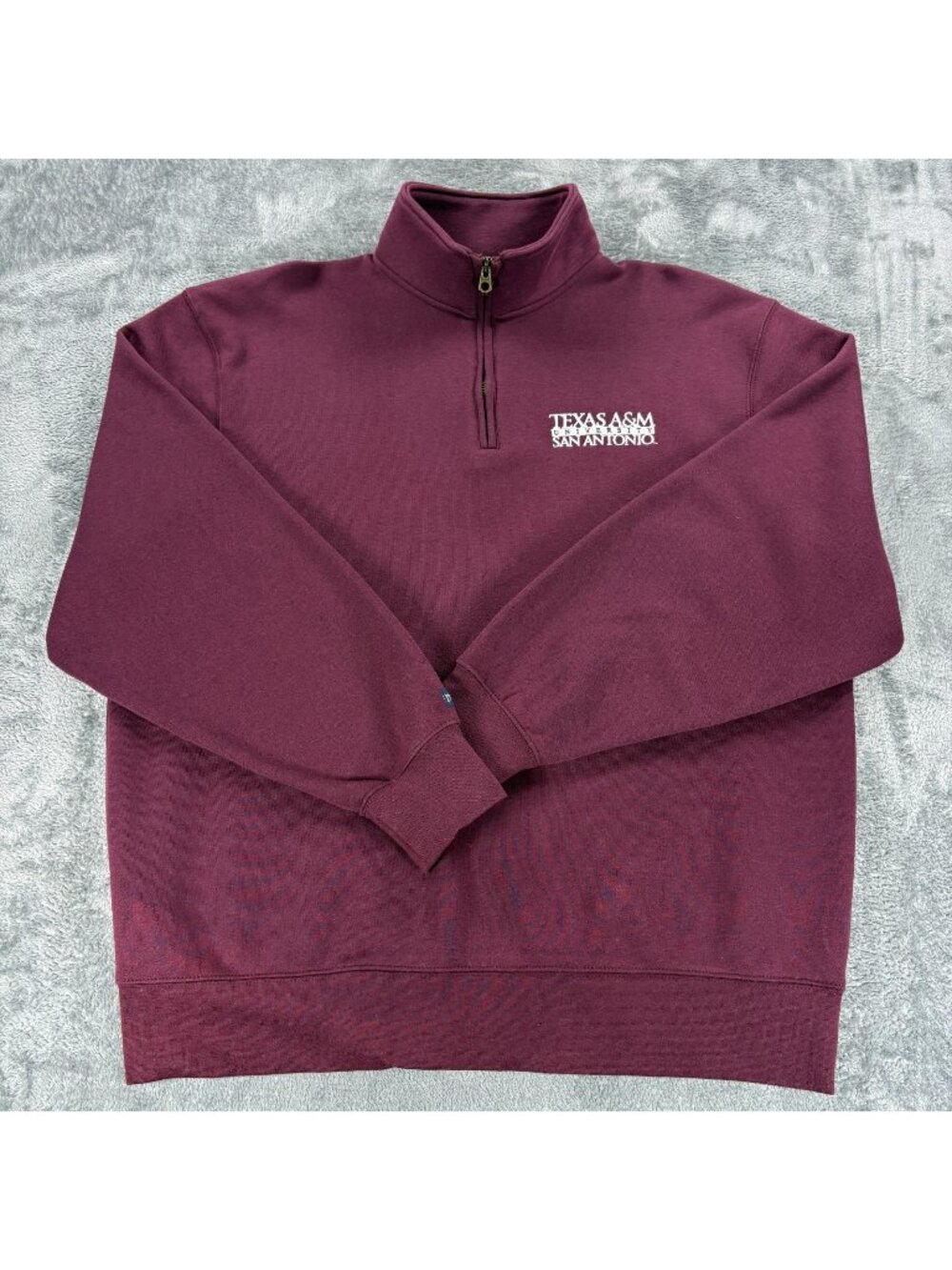Jansport Texas A&M San Antonio Quarter Zip Sweatshirt Mens XL Maroon Football